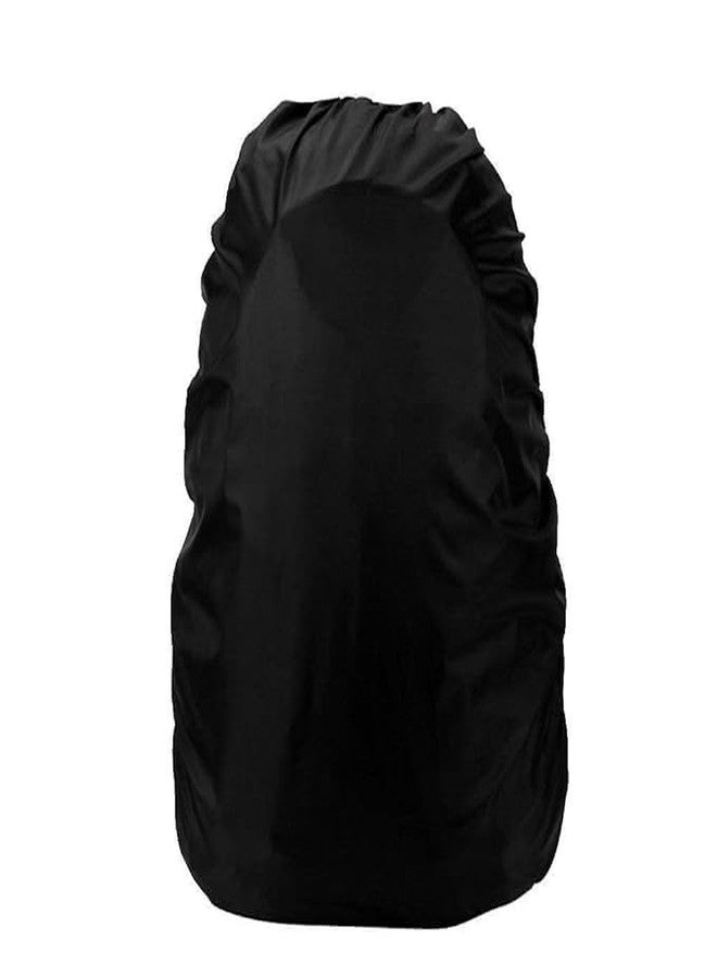 Vinsufy غطاء مطري من فينسوفي لحقيبة الظهر، مستلزمات السفر الأساسية، غطاء مطري للحقيبة، غطاء مطري لحقيبة الظهر، ملحقات السفر، غطاء مطري للحقيبة، مقاوم للماء والغبار لجميع أحجام الحقائب حتى 45 لترًا، غطاء مطري أسود للحقيبة - Image 1